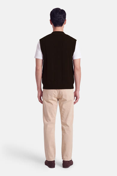 Pull sans manches - brun