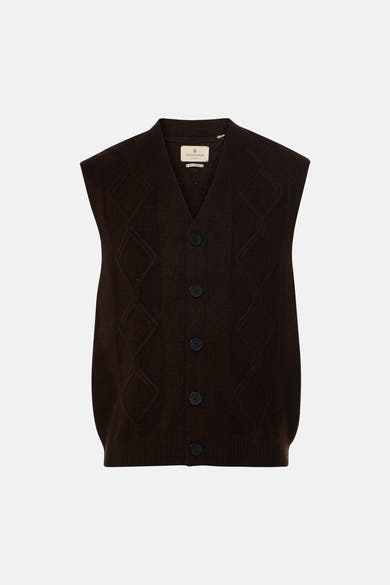 Pull sans manches - brun