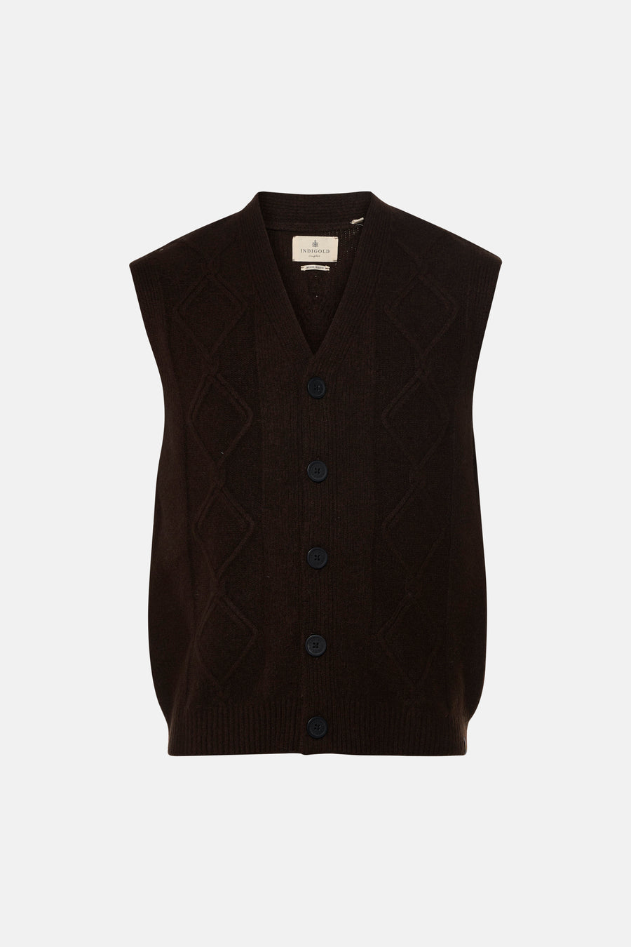 Pull sans manches - brun
