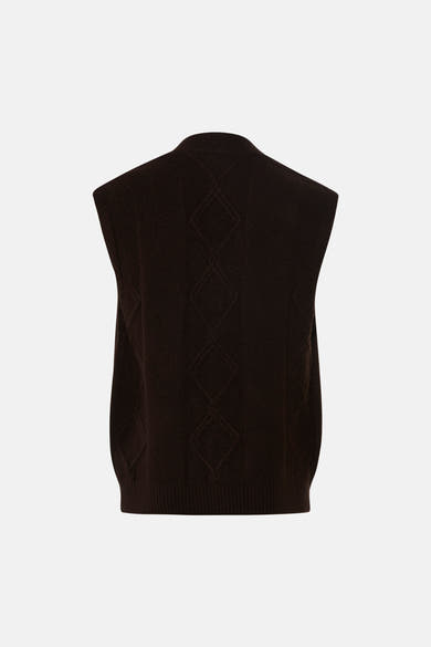 Pull sans manches - brun