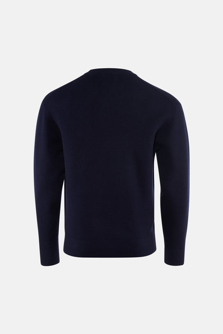 Pull col rond bleu - INDIGOLD