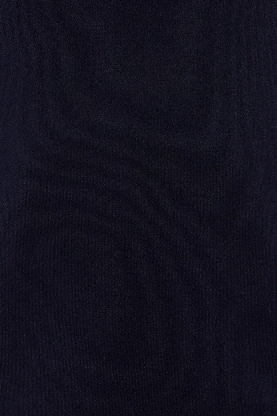Navy blue crewneck sweater with textured knit fabric, close-up front view