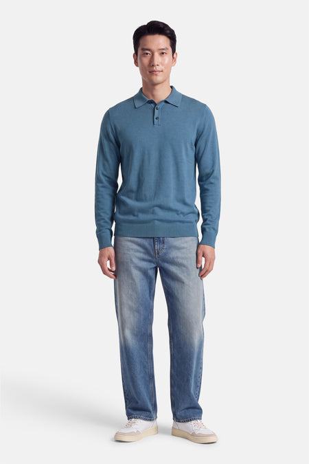 Pull O-hals - blauw
