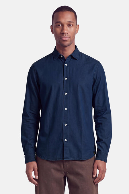Chemise à manches longues - bleu