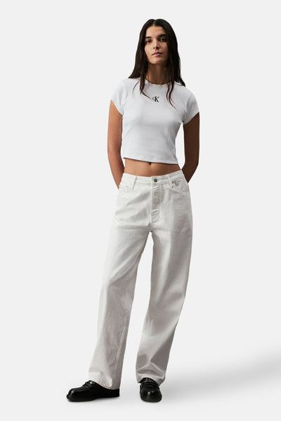 Top uni manches courtes Blanc - Calvin Klein