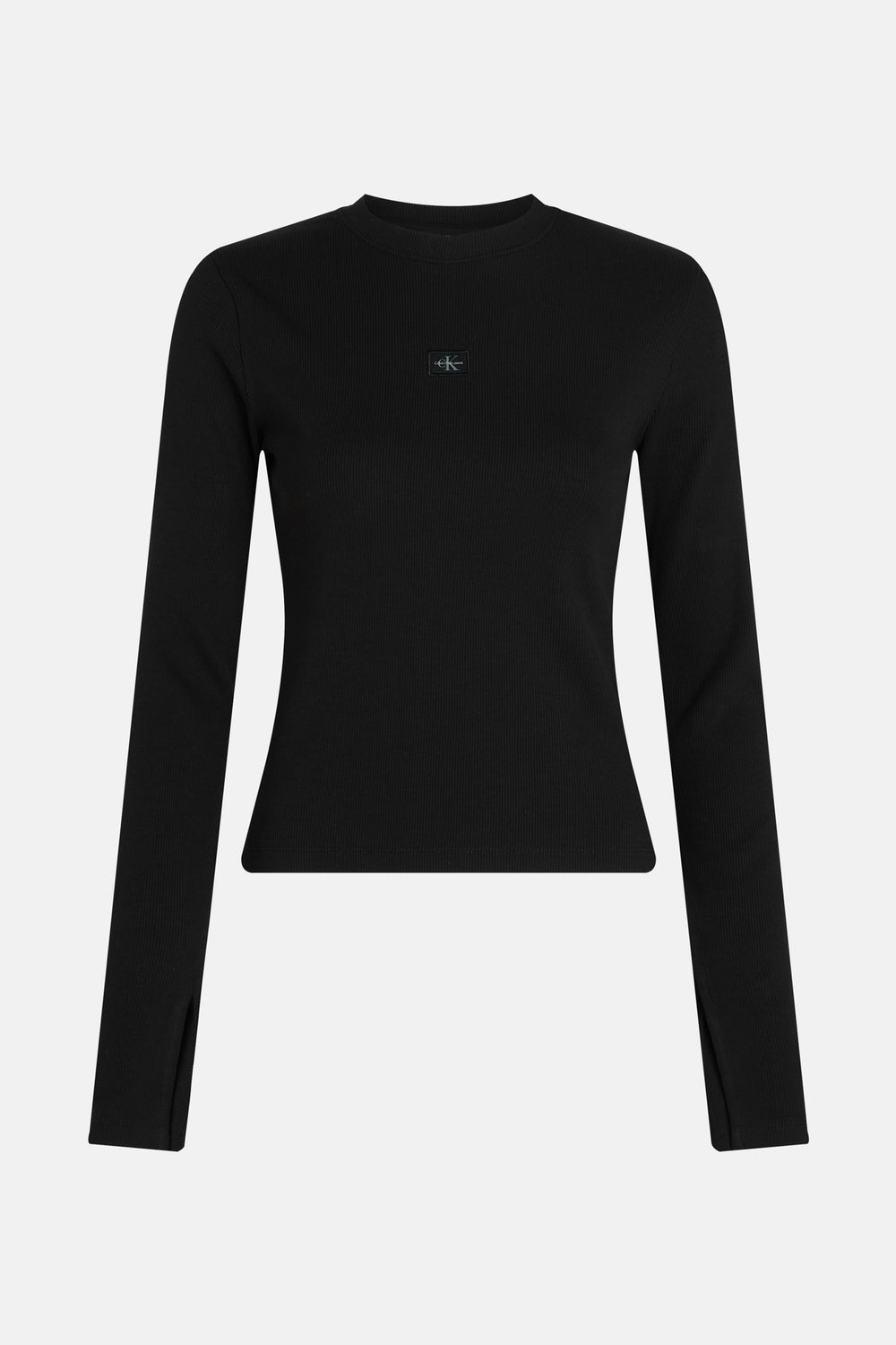Top uni manches longues Noir - Calvin Klein