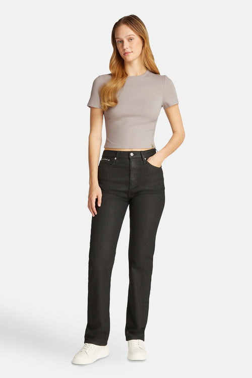Top uni manches courtes Beige - Calvin Klein