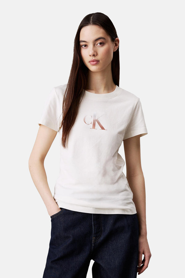 T-shirt (korte mouwen) Beige - Calvin Klein