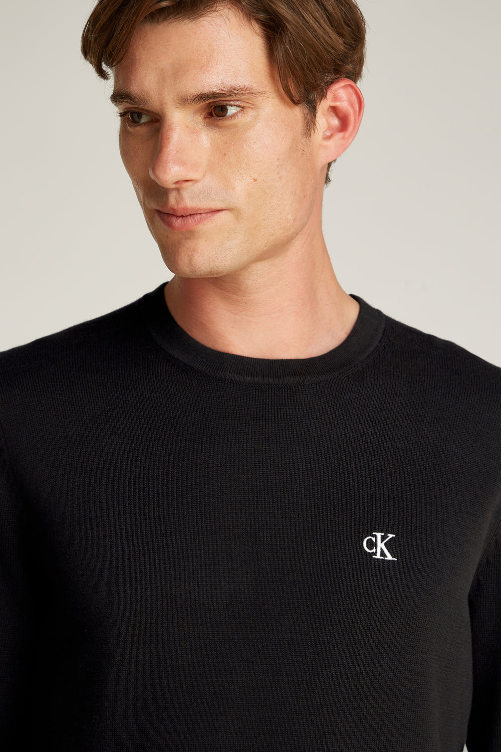 Pull col rond Noir - Calvin Klein