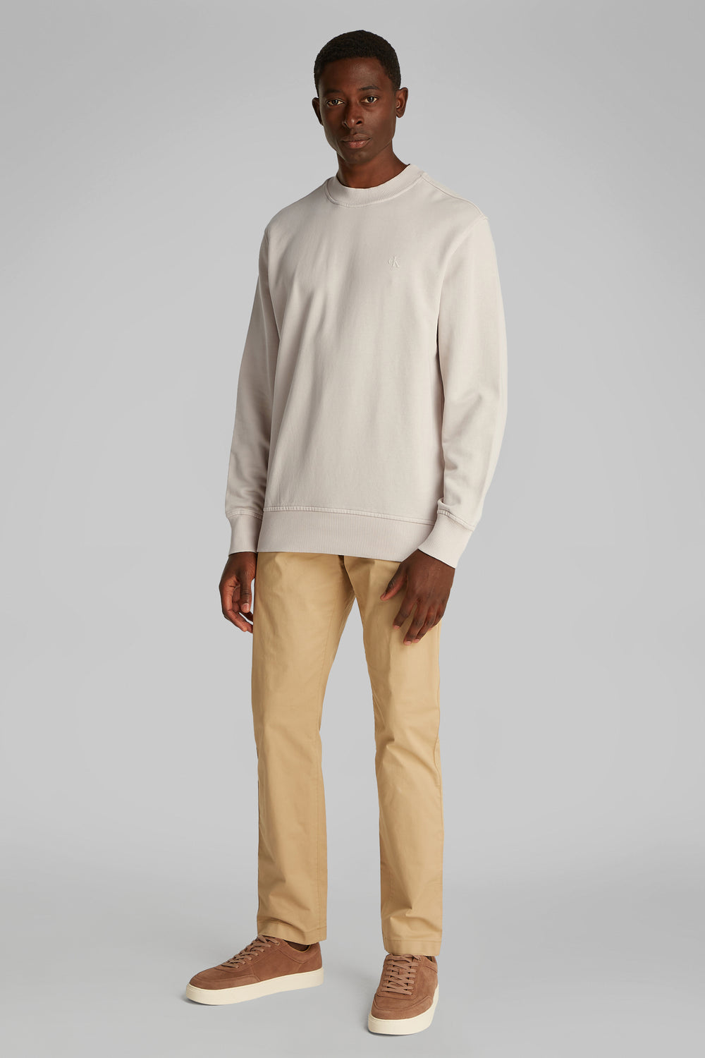 Sweat col rond Beige - Calvin Klein