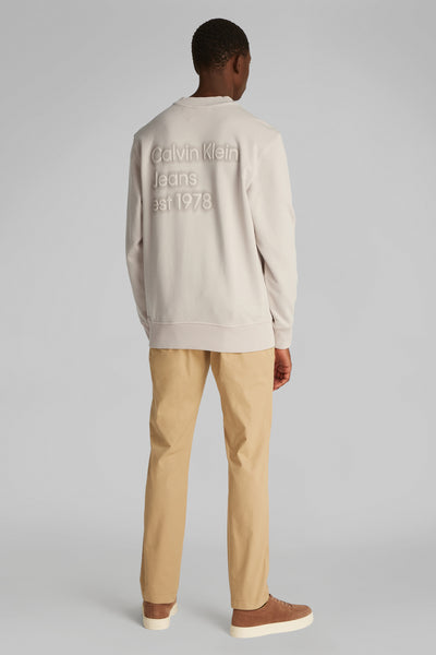 Sweat col rond Beige - Calvin Klein