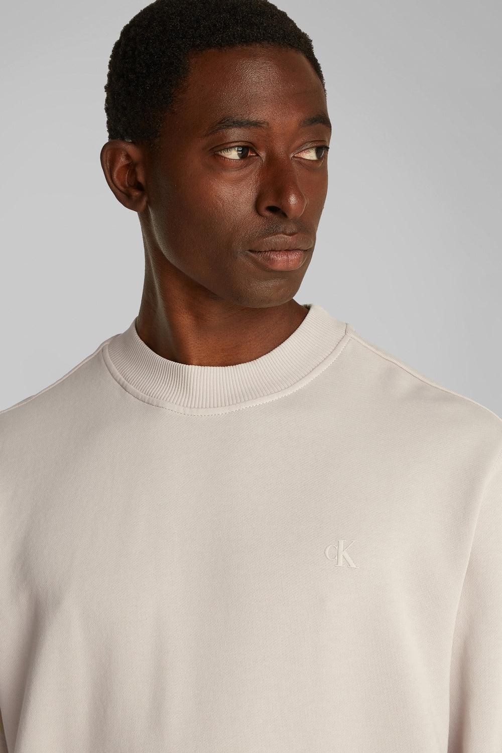 Sweat col rond Beige - Calvin Klein