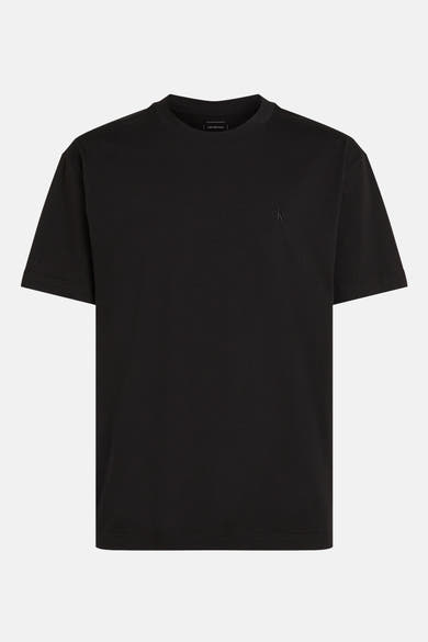 Zwart T-shirt met korte mouwen van Calvin Klein met discreet logo aan de zijkant.