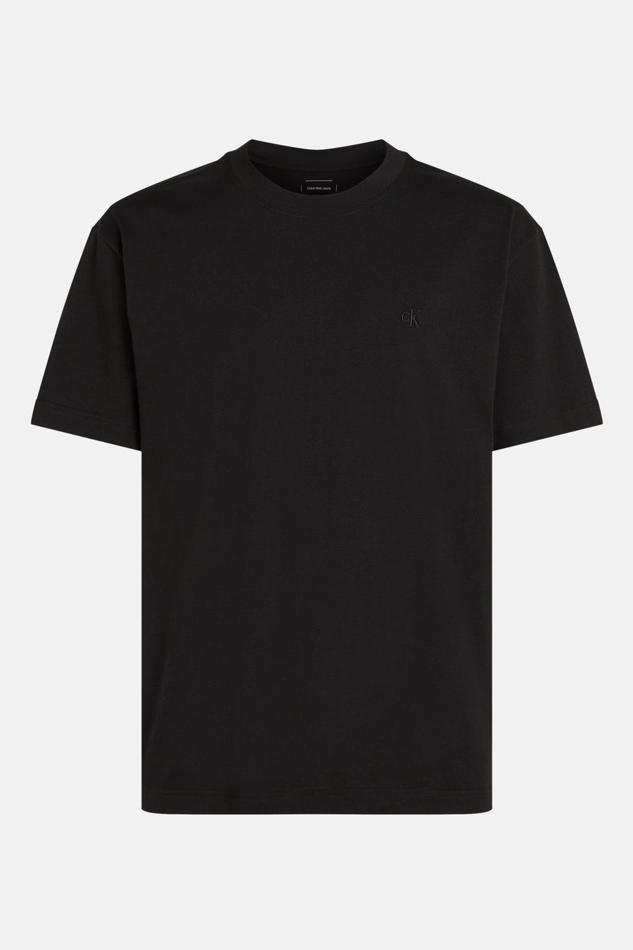 Zwart T-shirt met korte mouwen van Calvin Klein met discreet logo aan de zijkant.