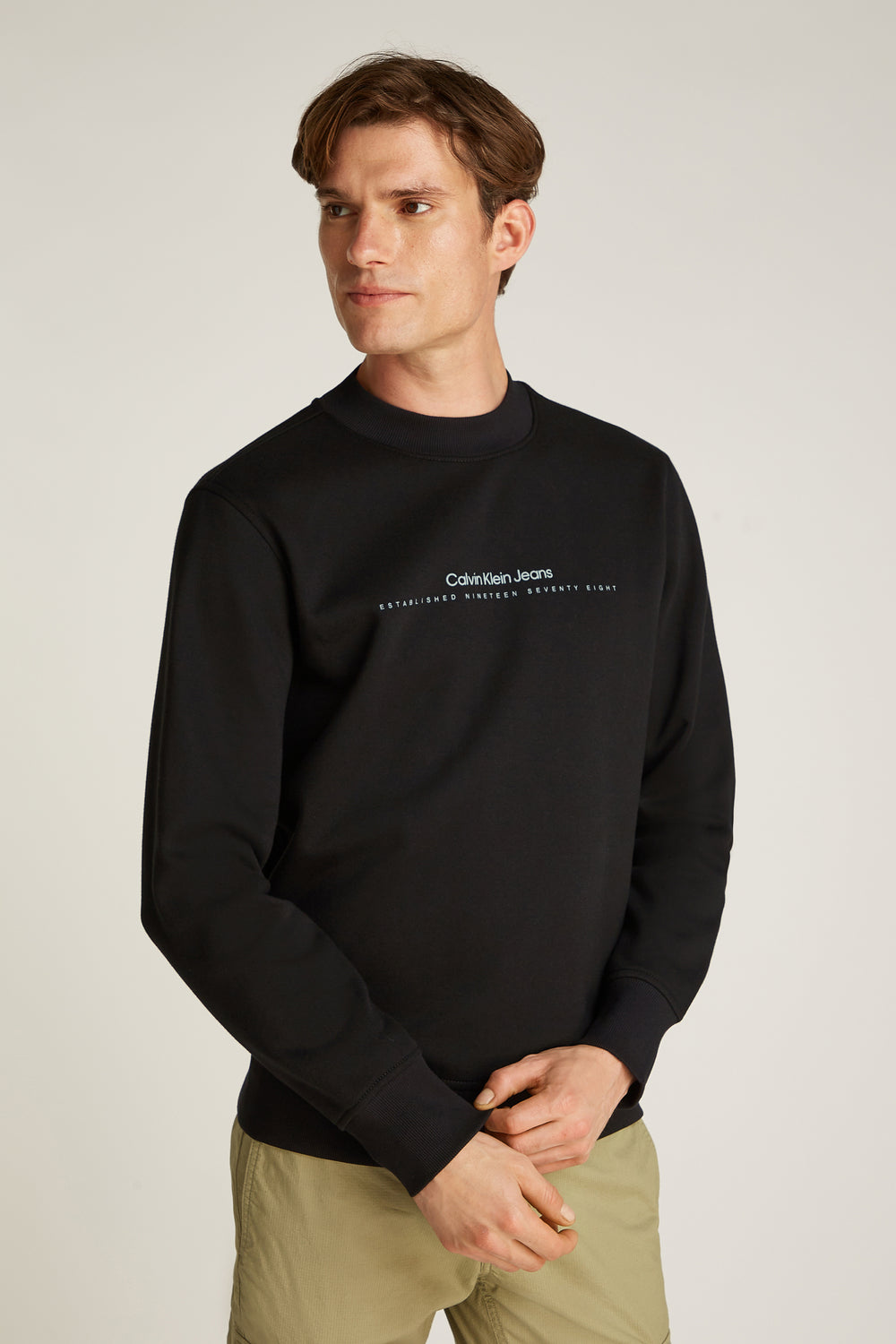 Sweat col rond Noir - Calvin Klein