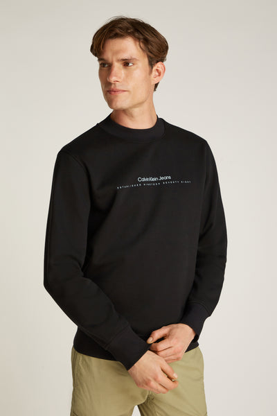 Sweat col rond Noir - Calvin Klein