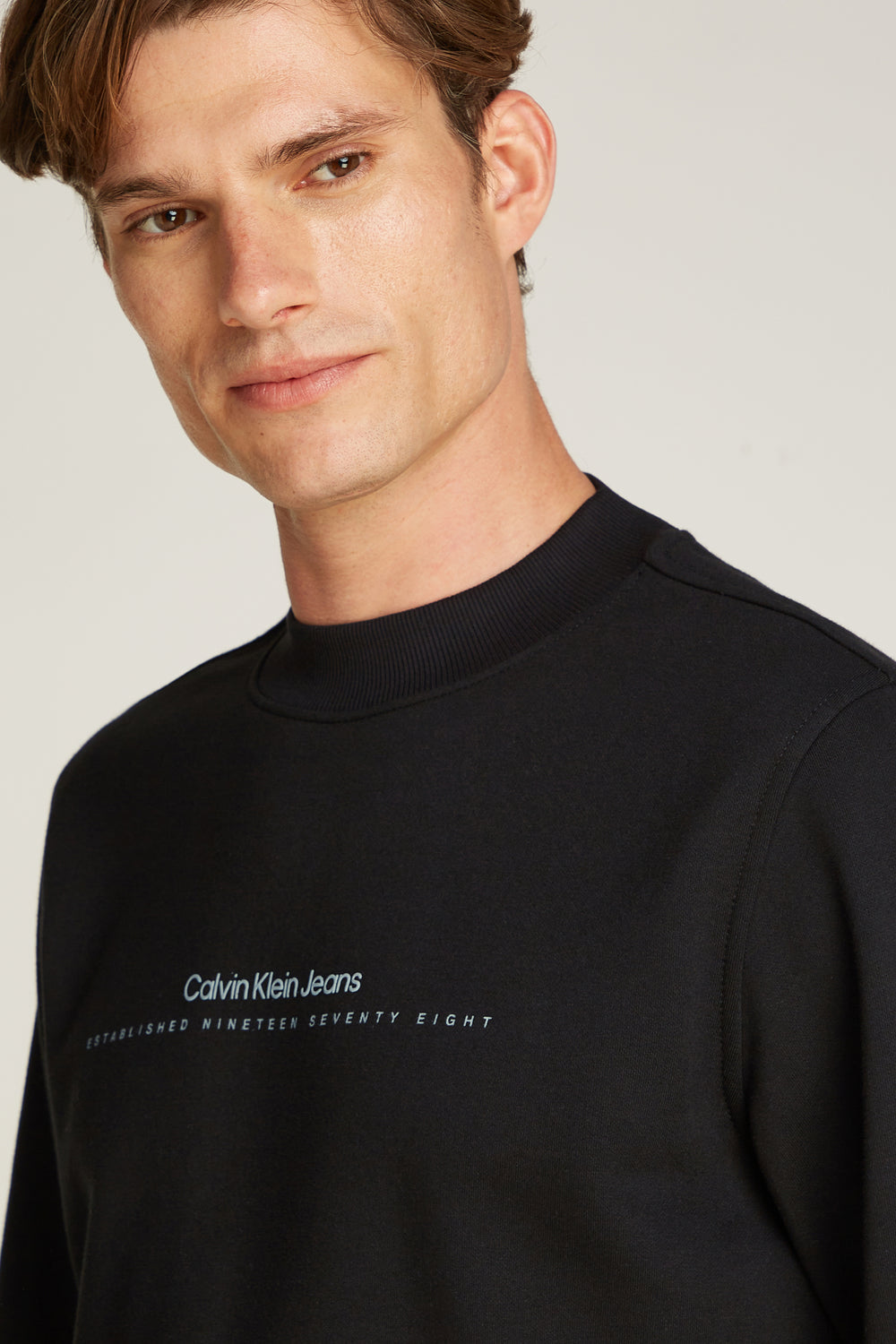 Sweat col rond Noir - Calvin Klein