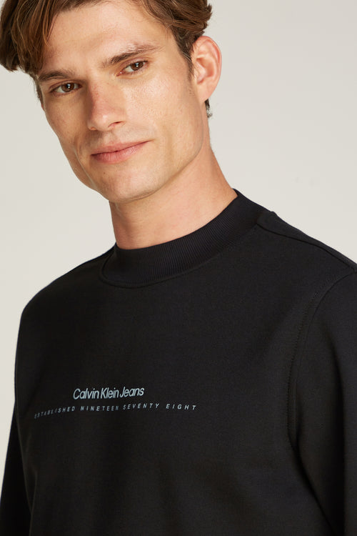 Sweat col rond Noir - Calvin Klein