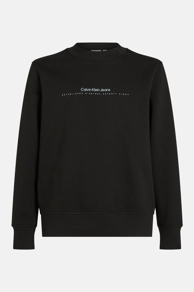 Sweat col rond Noir - Calvin Klein