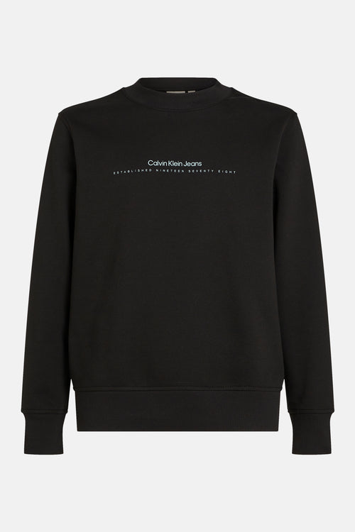 Sweat col rond Noir - Calvin Klein