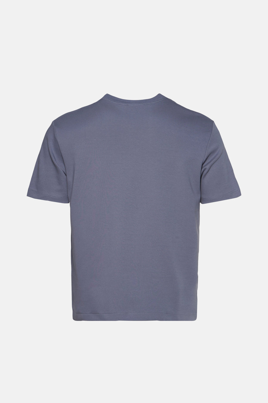 Grijs T-shirt met korte mouwen van Calvin Klein, achterkant op effen achtergrond.