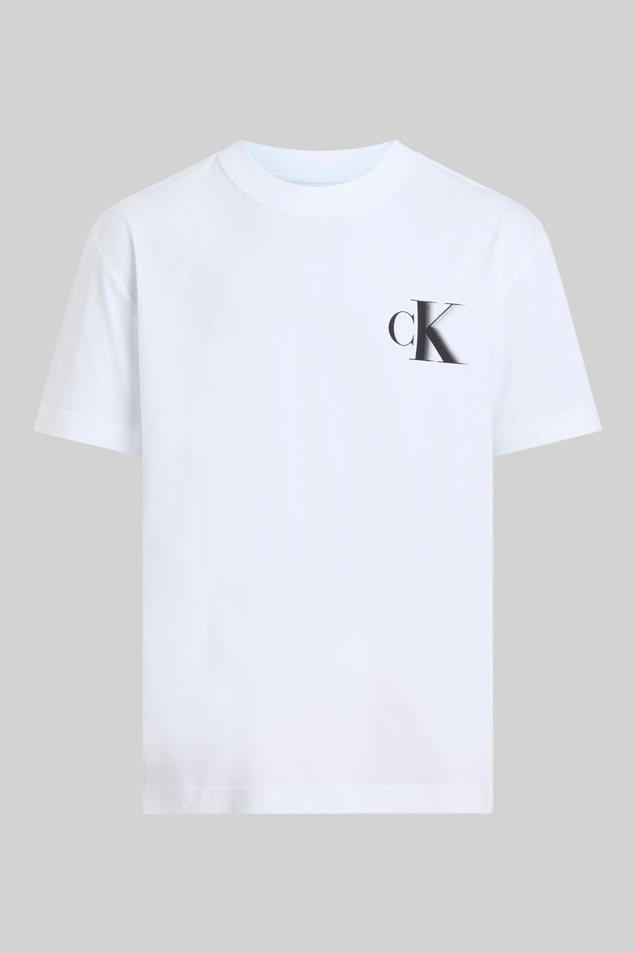Wit T-shirt met korte mouwen van Calvin Klein met een logo op de voorkant.