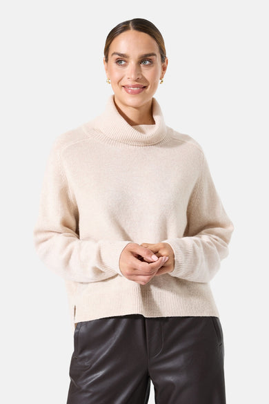 Pull à col roulé - Écru