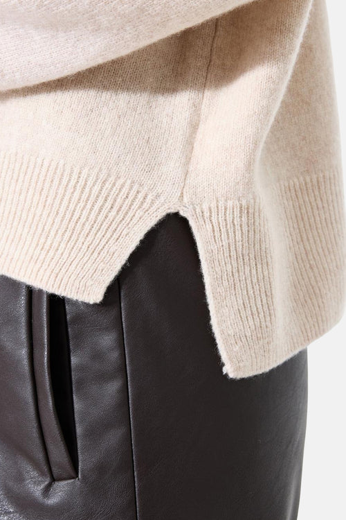 Pull à col roulé - Écru