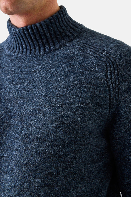 Pull met rolkraag - blauw