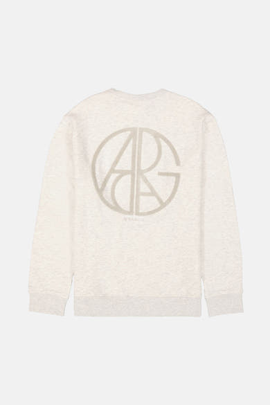Sweat col rond brique de GARCIA, avec un logo imprimé ton sur ton au dos.