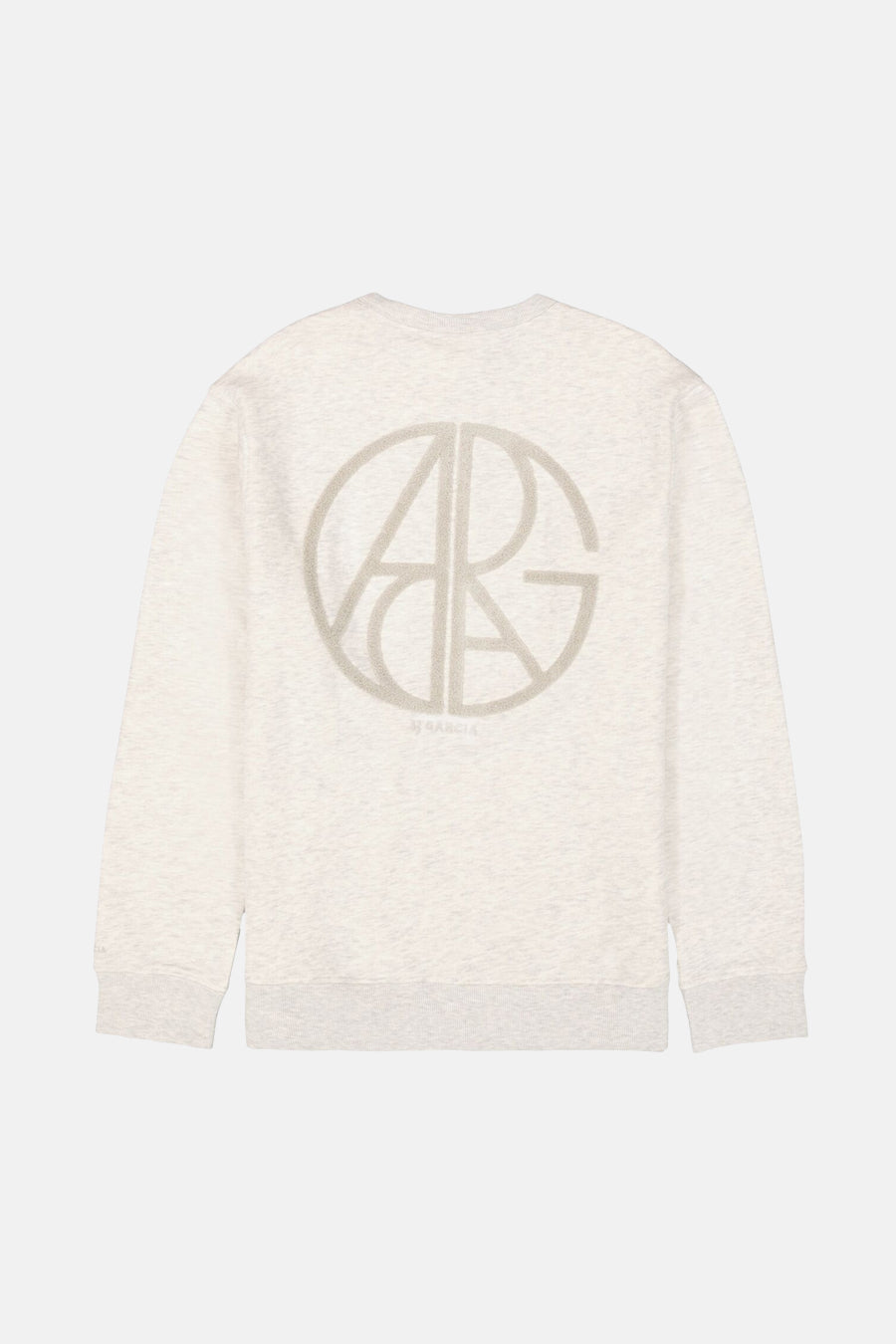 Sweat col rond brique de GARCIA, avec un logo imprimé ton sur ton au dos.