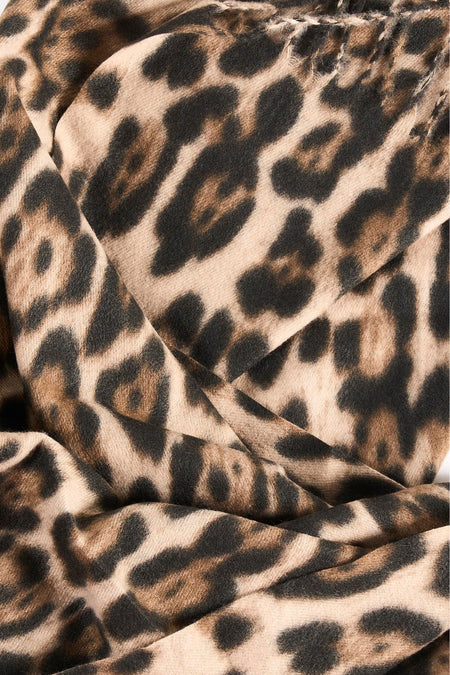 Écharpe beige Access® à motif léopard