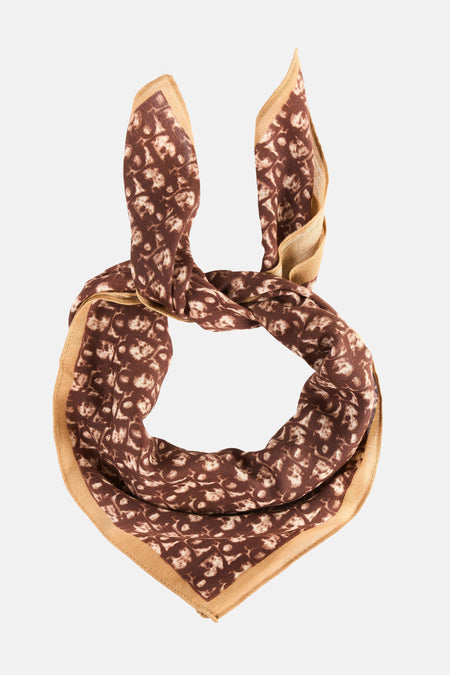 Foulard brun à motif floral beige, Access®