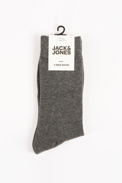 Chaussette grise en coton riche par ACCESSORIES BY JACK & JONES, présentée sur un cintre noir.