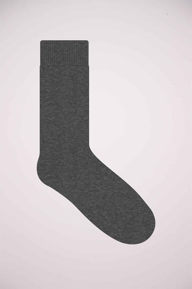 Grijze sok van ACCESSORIES BY JACK & JONES met gemêleerde textuur, bovenaanzicht.