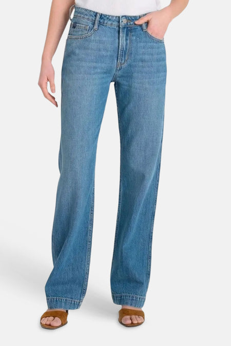 Jean large mid blue denim - Le Temps des Cerises
