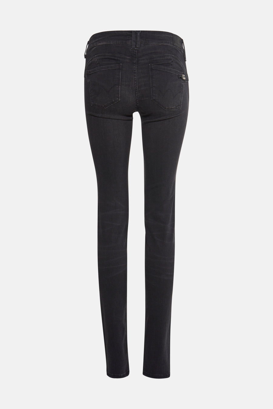 Jean slim en denim noir de Le Temps des Cerises, avec poches arrière et détails discrets.
