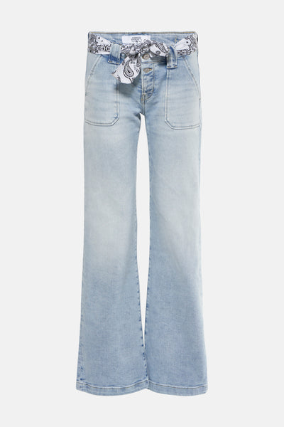 Jean évasé LIGHT BLUE DENIM - Le Temps des Cerises