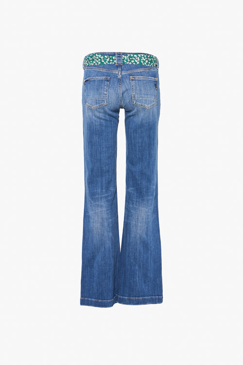 Jeans flared MID BLUE DENIM - Le Temps des Cerises