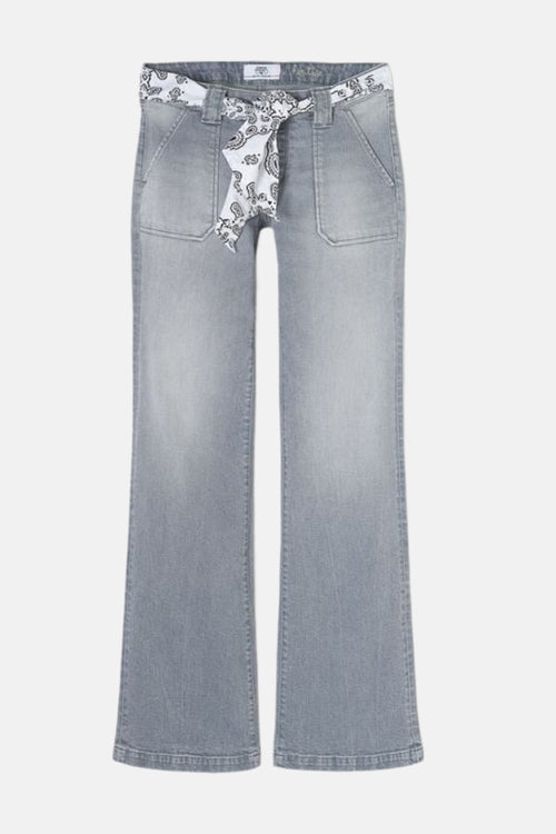 Jeans flared LIGHT GREY DENIM - Le Temps des Cerises