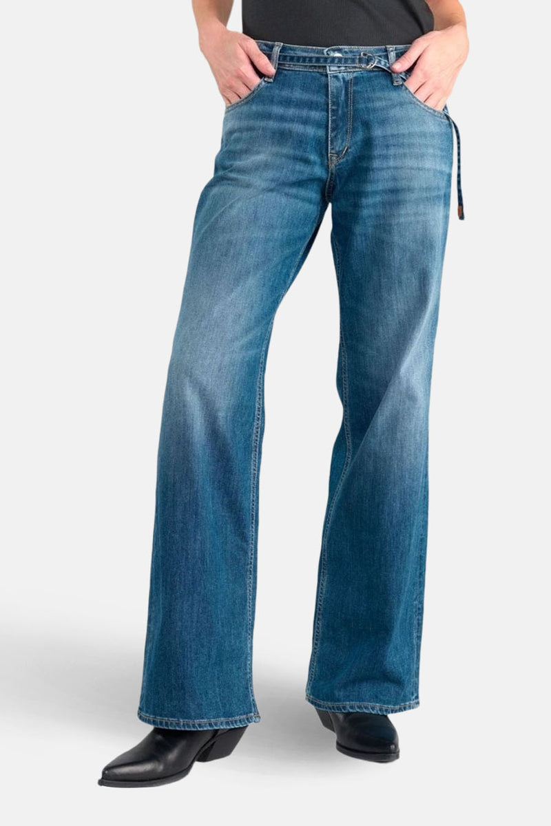 Jean large mid blue denim - Le Temps des Cerises