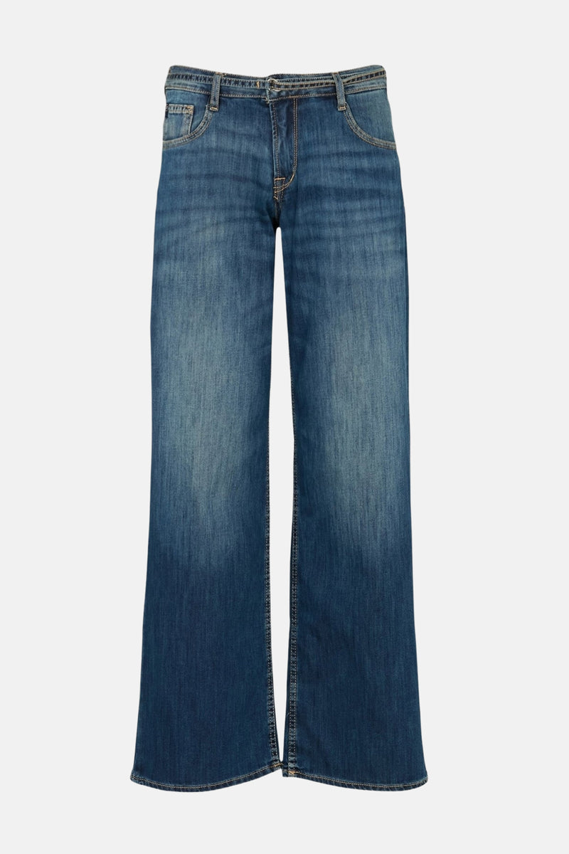 Jeans wide mid blue denim - Le Temps des Cerises