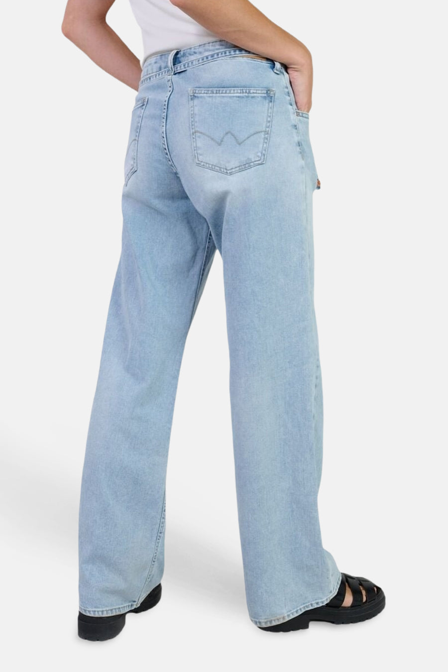 Jeans wide light blue denim - Le Temps des Cerises