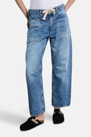 MADIE BALLOON - Mid blue denim