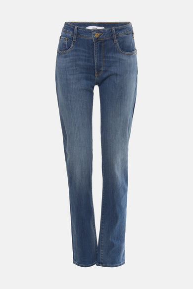 STRAIGHT JEANS - mid blue denim