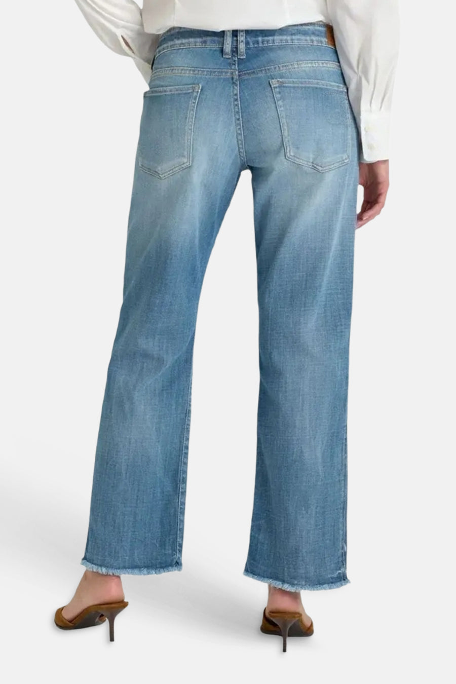 Jeans flared mid blue denim - Le Temps des Cerises