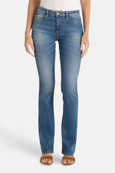 Jeans bootcut mid blue denim - Le Temps des Cerises
