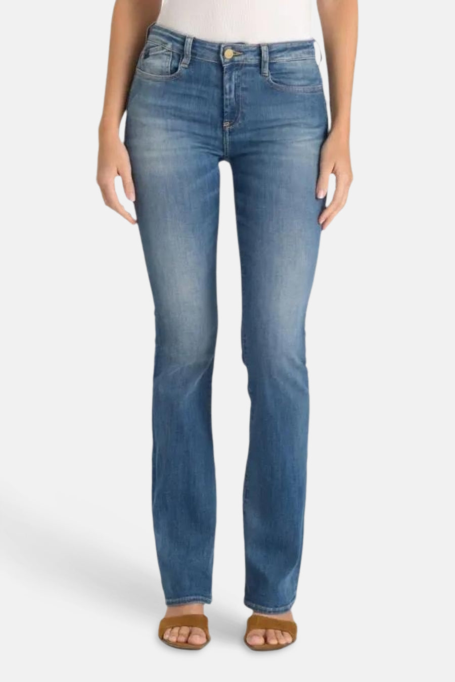 Jeans bootcut mid blue denim - Le Temps des Cerises