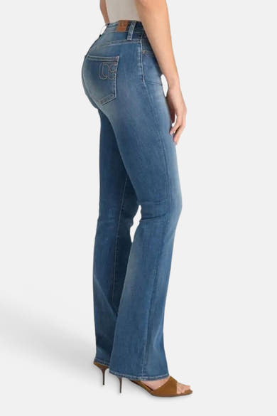 Jeans bootcut mid blue denim - Le Temps des Cerises