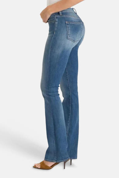 Jeans bootcut mid blue denim - Le Temps des Cerises